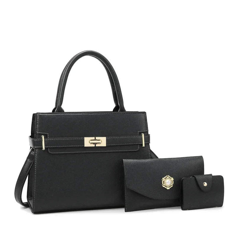 Bolso de Mano Elegante con Detalle de Hebilla