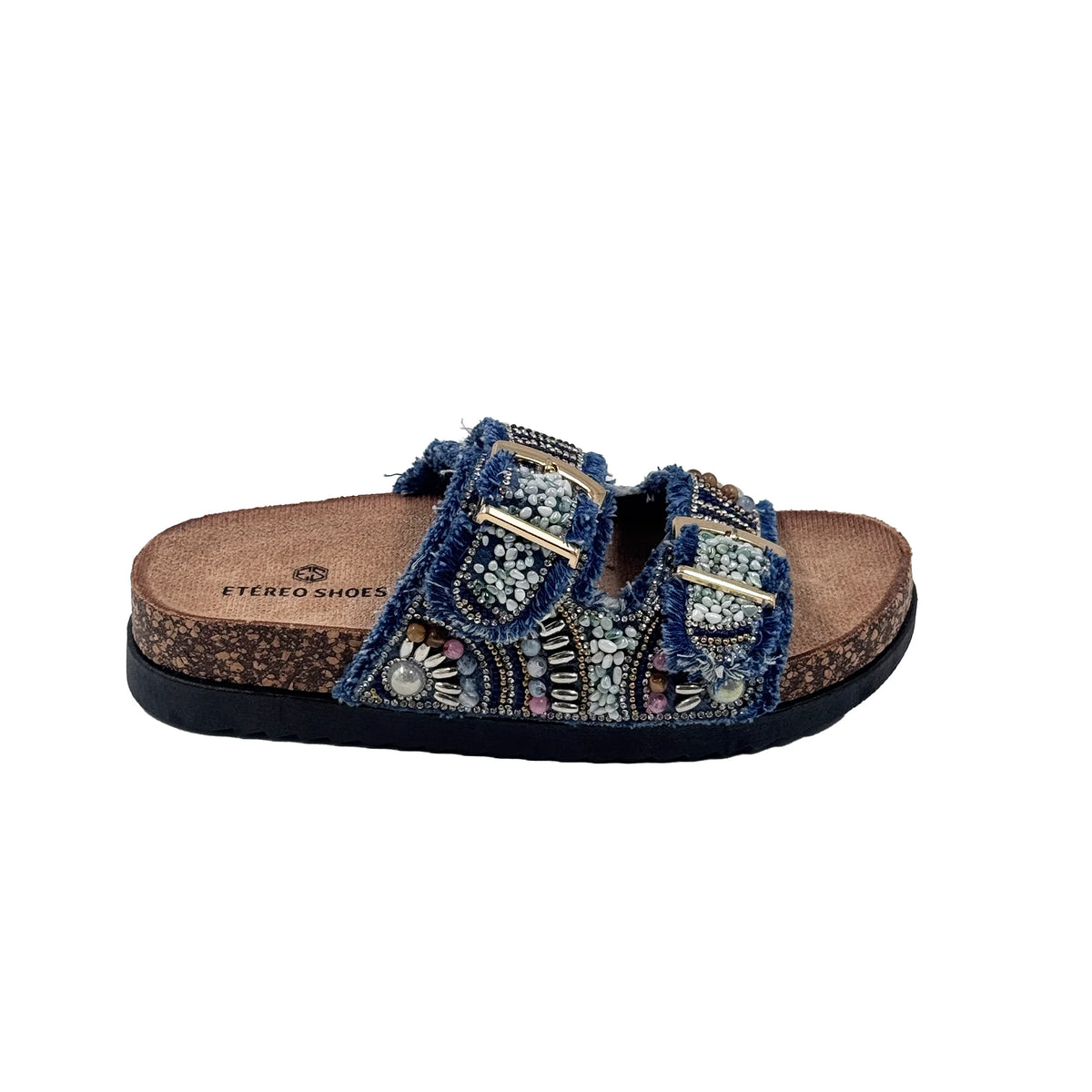 Sandalia Bio Vaquera con Pedrería y Abalorios – Estilo Boho Chic