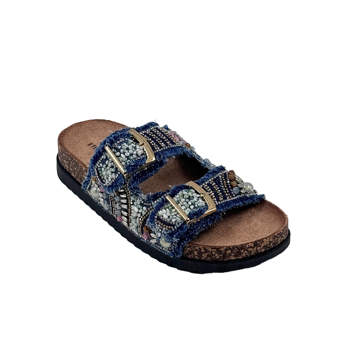 Sandalia Bio Vaquera con Pedrería y Abalorios – Estilo Boho Chic