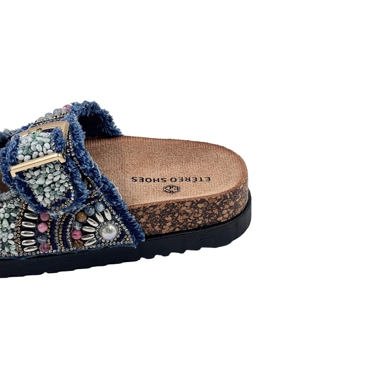 Sandalia Bio Vaquera con Pedrería y Abalorios – Estilo Boho Chic