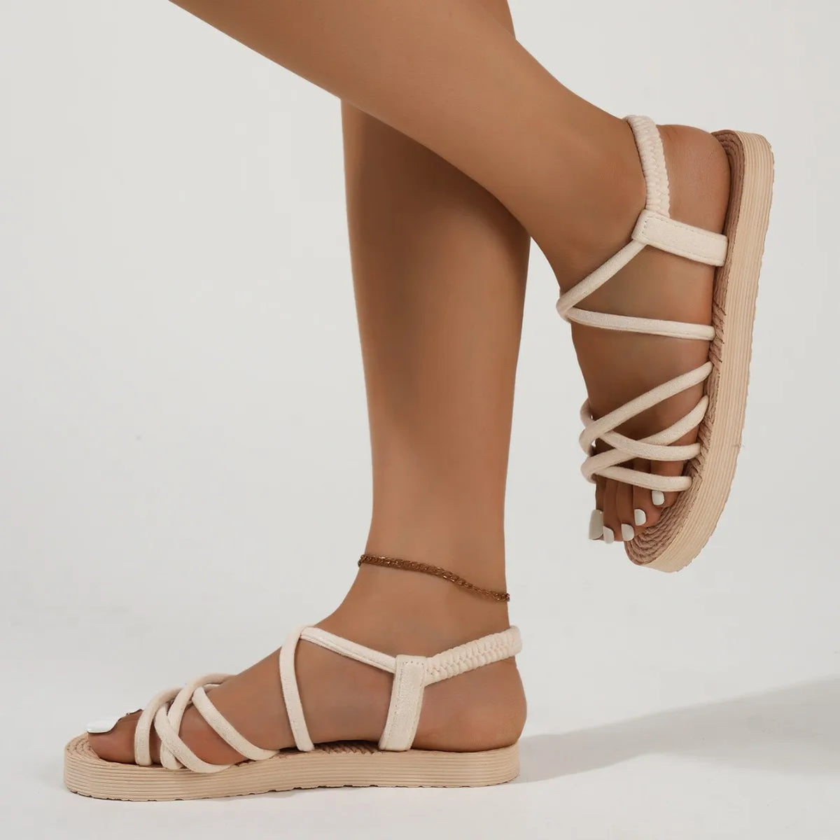 Sandalias Planas de Tiras para Mujer – Estilo y Comodidad