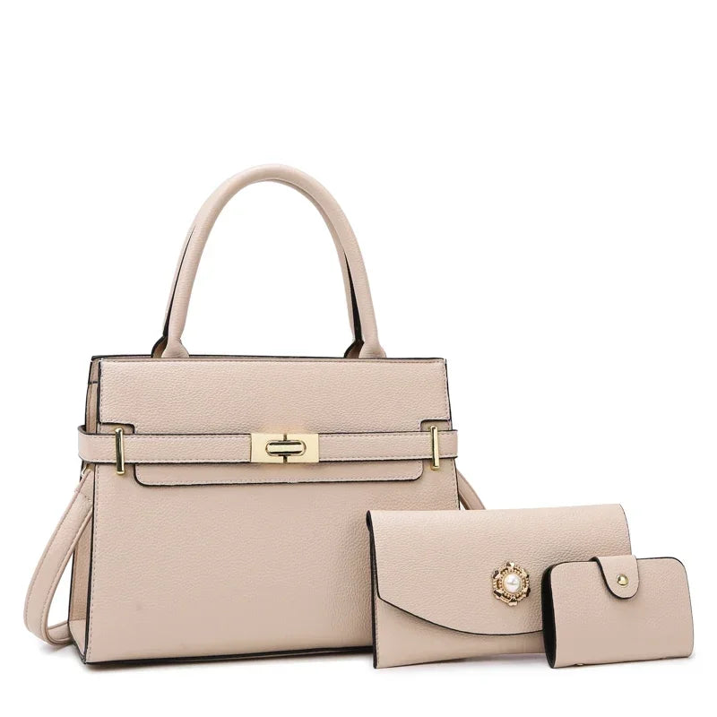Bolso de Mano Elegante con Detalle de Hebilla