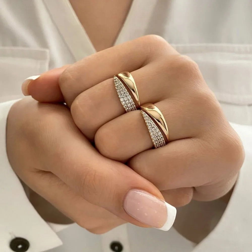 Anillo Asimétrico Pavé Alurea
