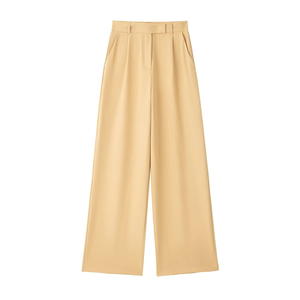 Pantalón de Vestir de Pata Ancha para Mujer