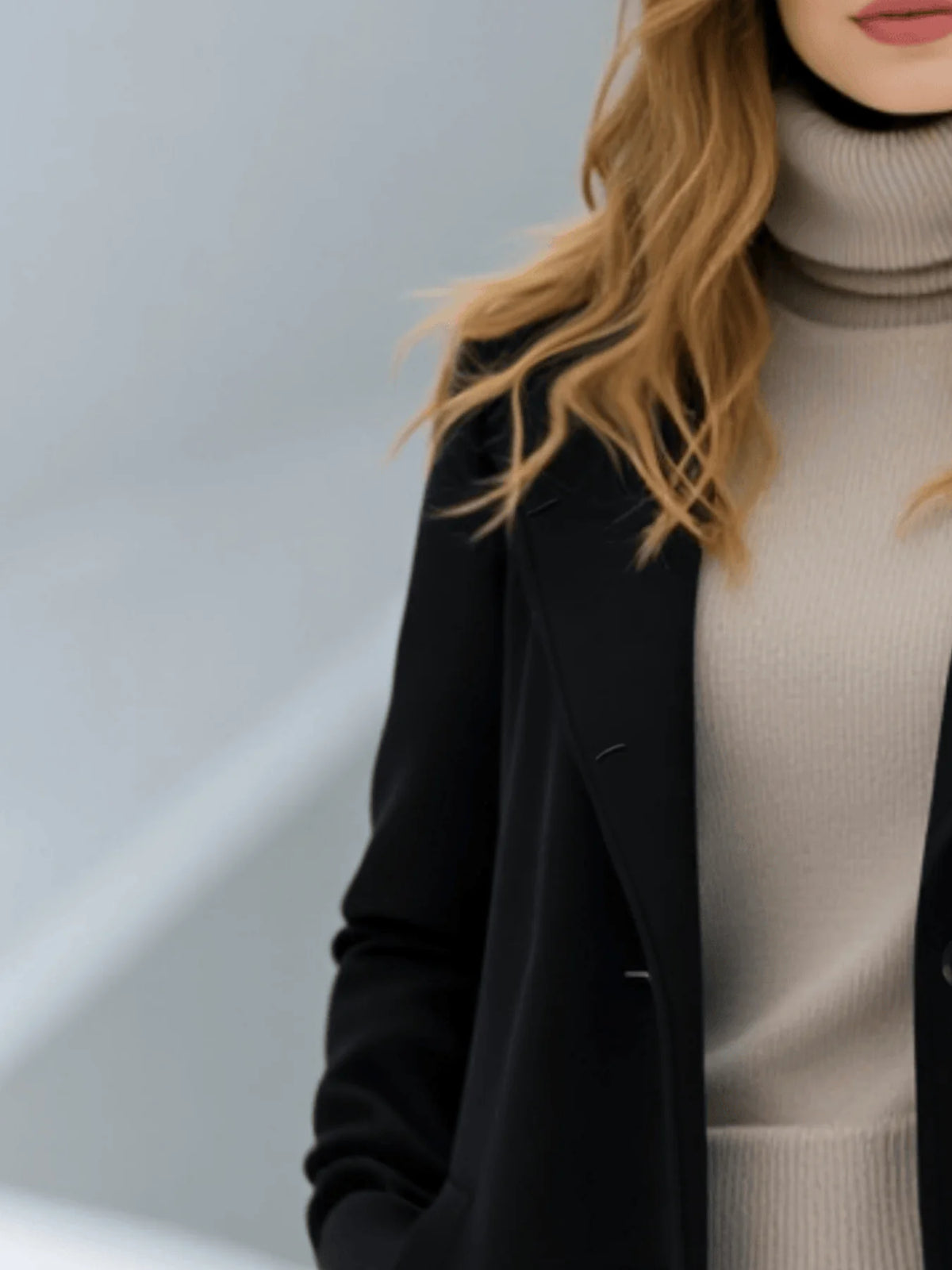 Abrigo Elegante de Corte Clásico con Botones