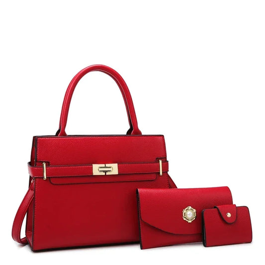 Bolso de Mano Elegante con Detalle de Hebilla