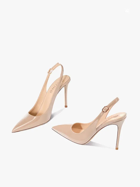 Zapatos de Tacón Alto Destalonados con Punta Fina y Correa Ajustable "Alurea"