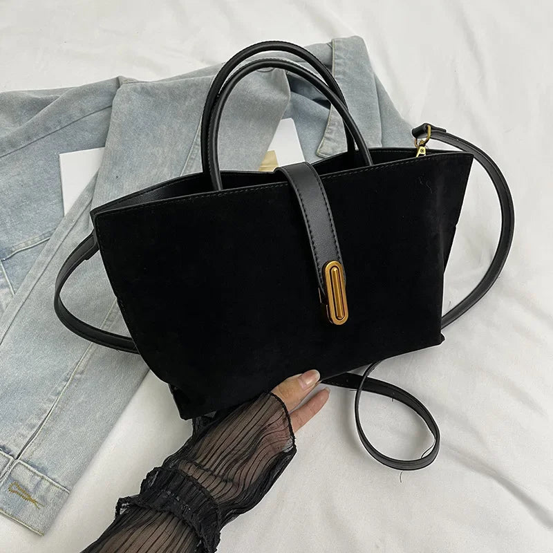 Bolso bandolera de estilo coreano a la moda, bolso cruzado y bolso de piel sintética simple para mujer
