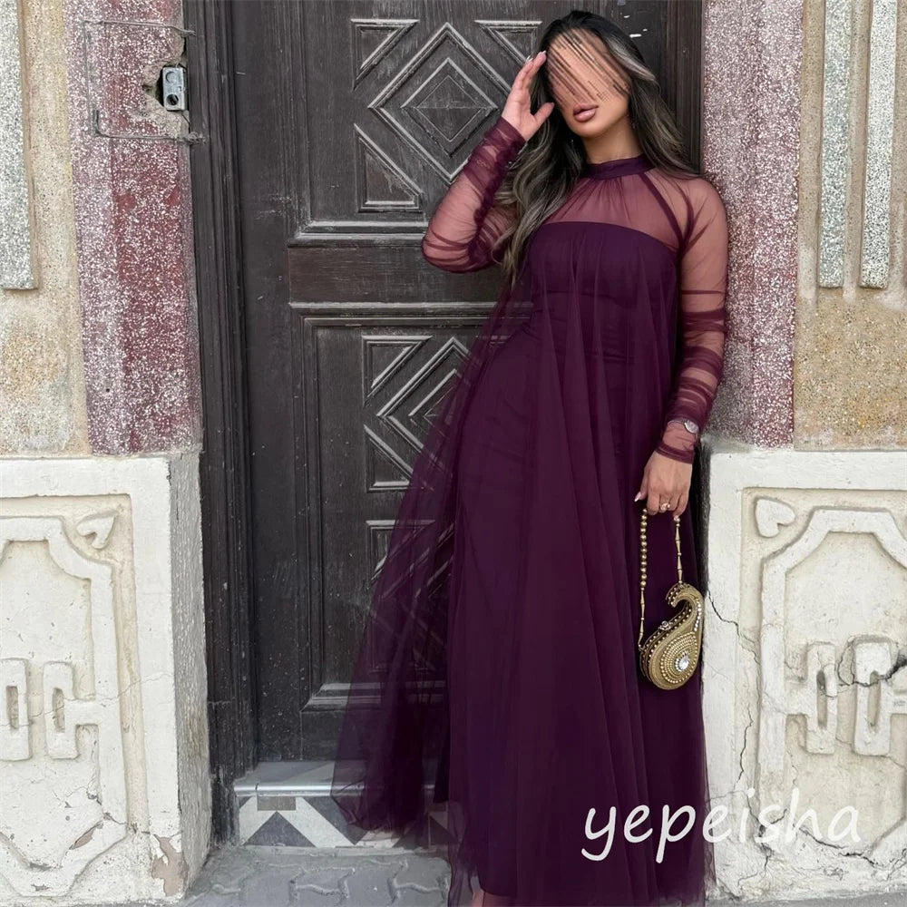 Vestido de Fiesta en Tul Burdeos | Olivia