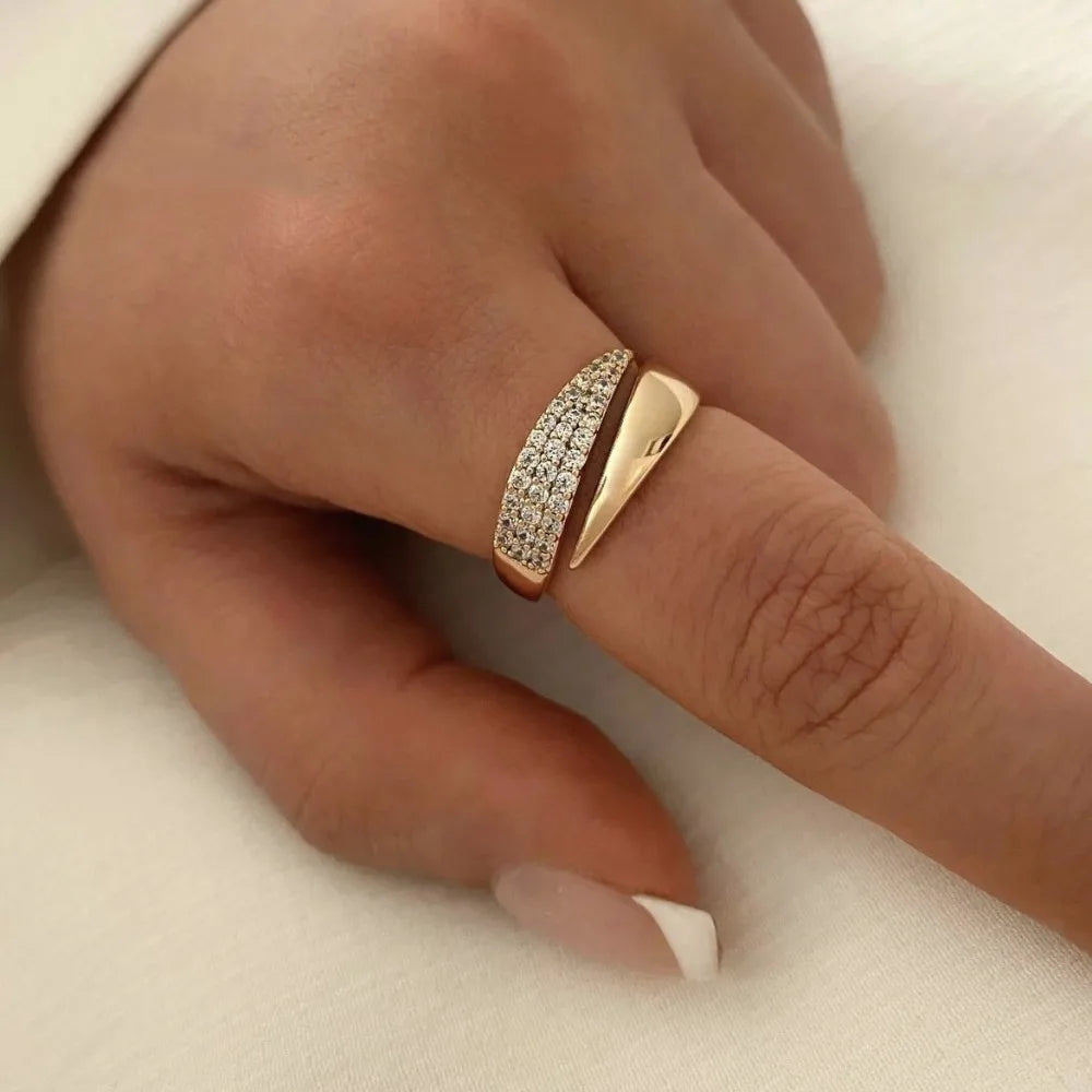Anillo Asimétrico Pavé Alurea