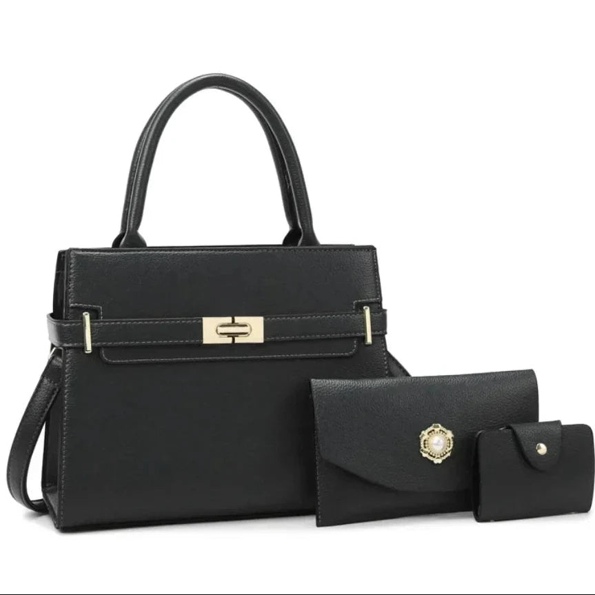 Bolso de Mano Elegante con Detalle de Hebilla