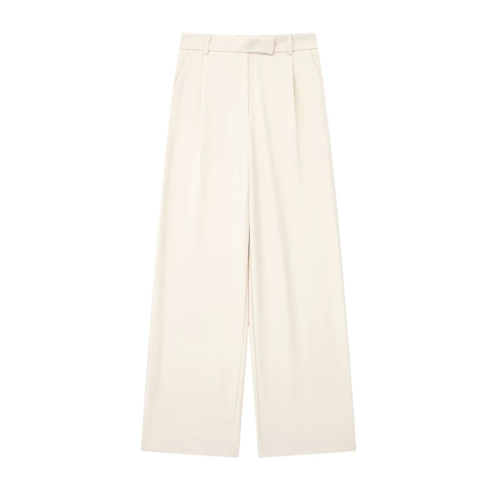 Pantalón de Vestir de Pata Ancha para Mujer