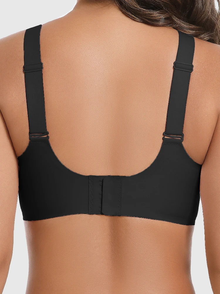 Sujetador Sin Costuras con Escote de Malla Transpirable – Soporte y Confort Invisible