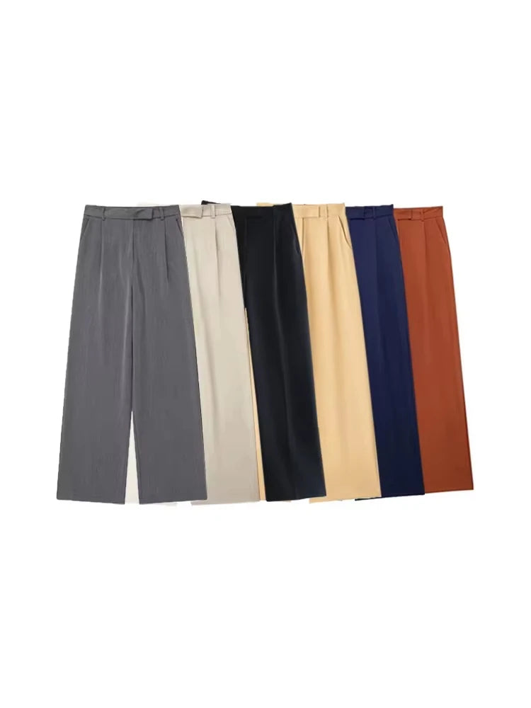 Pantalón de Vestir de Pata Ancha para Mujer