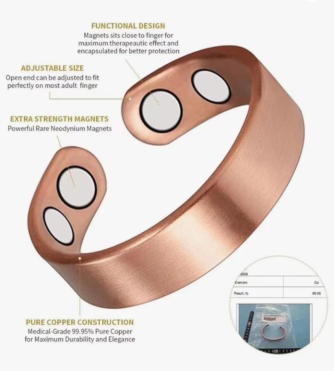 Brazalete Magnético Elegante – Diseño Moderno y Ajustable