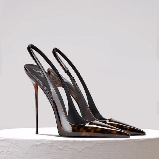 Zapatos de Tacón Destalonados Estampado Carey "Alurea"