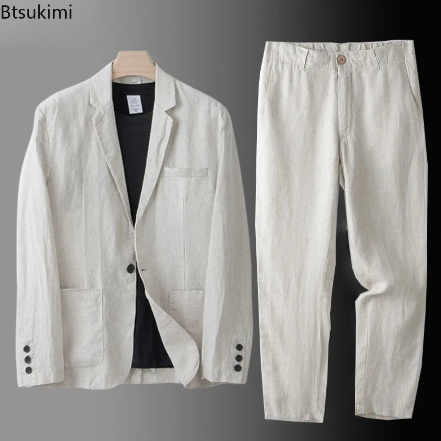 Elegante juego de ropa de cama de lino
