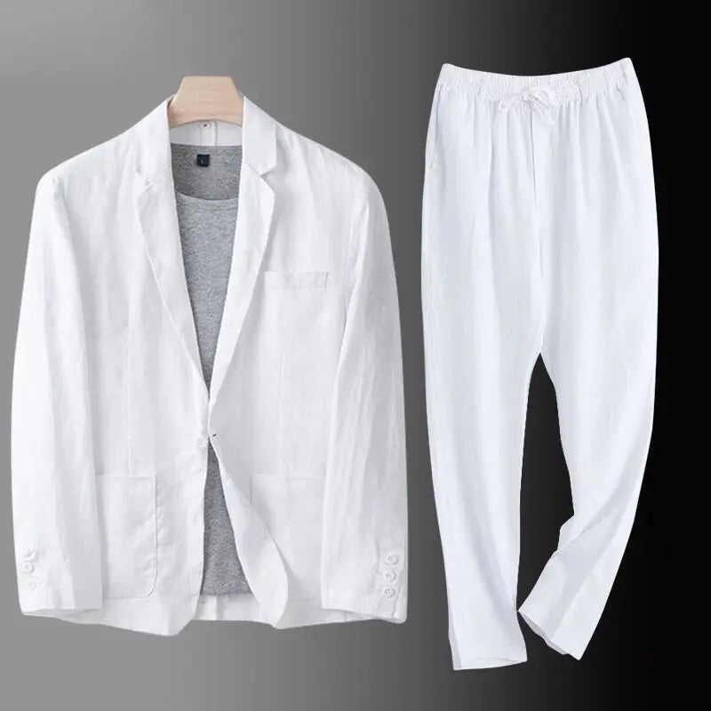 Elegante juego de ropa de cama de lino