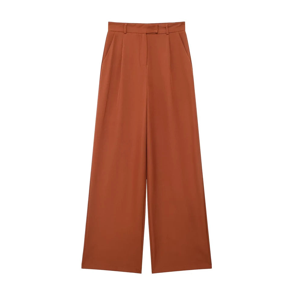 Pantalón de Vestir de Pata Ancha para Mujer