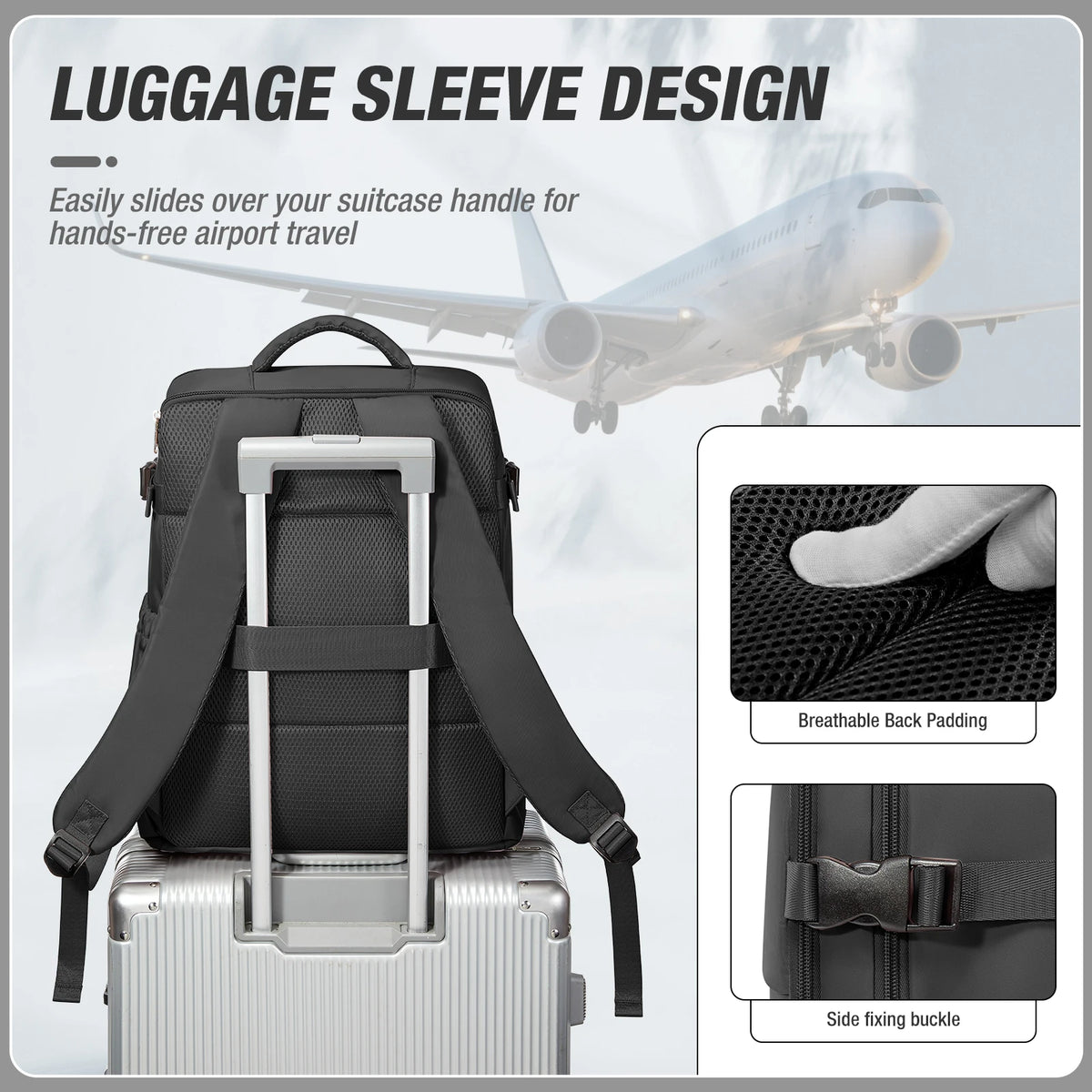 Mochila TravelFlex™ – Equipaje de Cabina, Impermeable y Multifuncional 🎒✈️