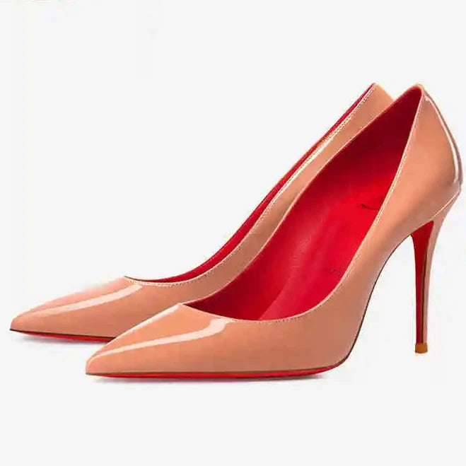 Zapatos de Salón Clásicos de Tacón Alto con Suela Roja "Alurea"