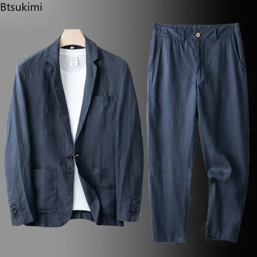 Elegante juego de ropa de cama de lino