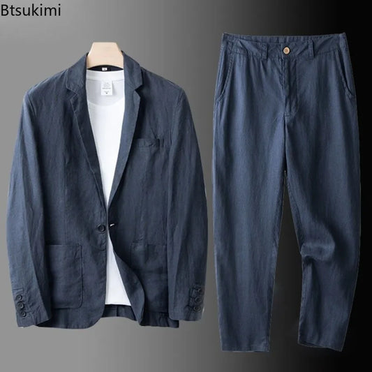Elegante juego de ropa de cama de lino