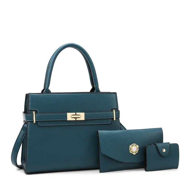 Bolso de Mano Elegante con Detalle de Hebilla