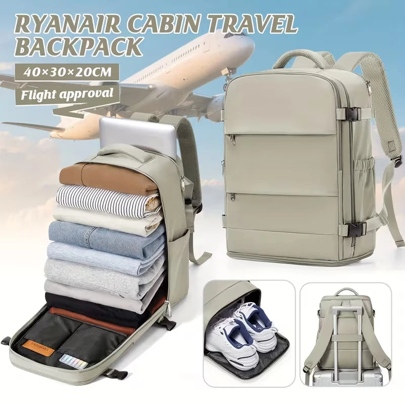 Mochila TravelFlex™ – Equipaje de Cabina, Impermeable y Multifuncional 🎒✈️