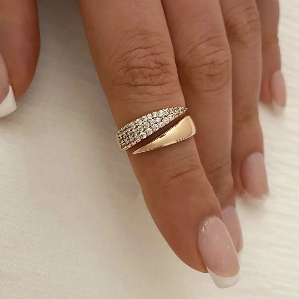 Anillo Asimétrico Pavé Alurea