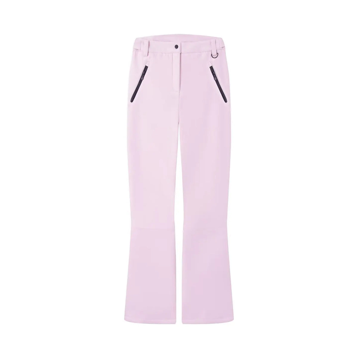 Traje de Esquí de Dos Piezas: Chaqueta Acolchada Crop con Capucha y Pantalón Ajustado - Rosa Pasteles