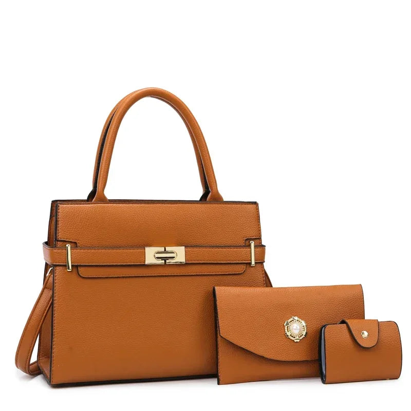 Bolso de Mano Elegante con Detalle de Hebilla