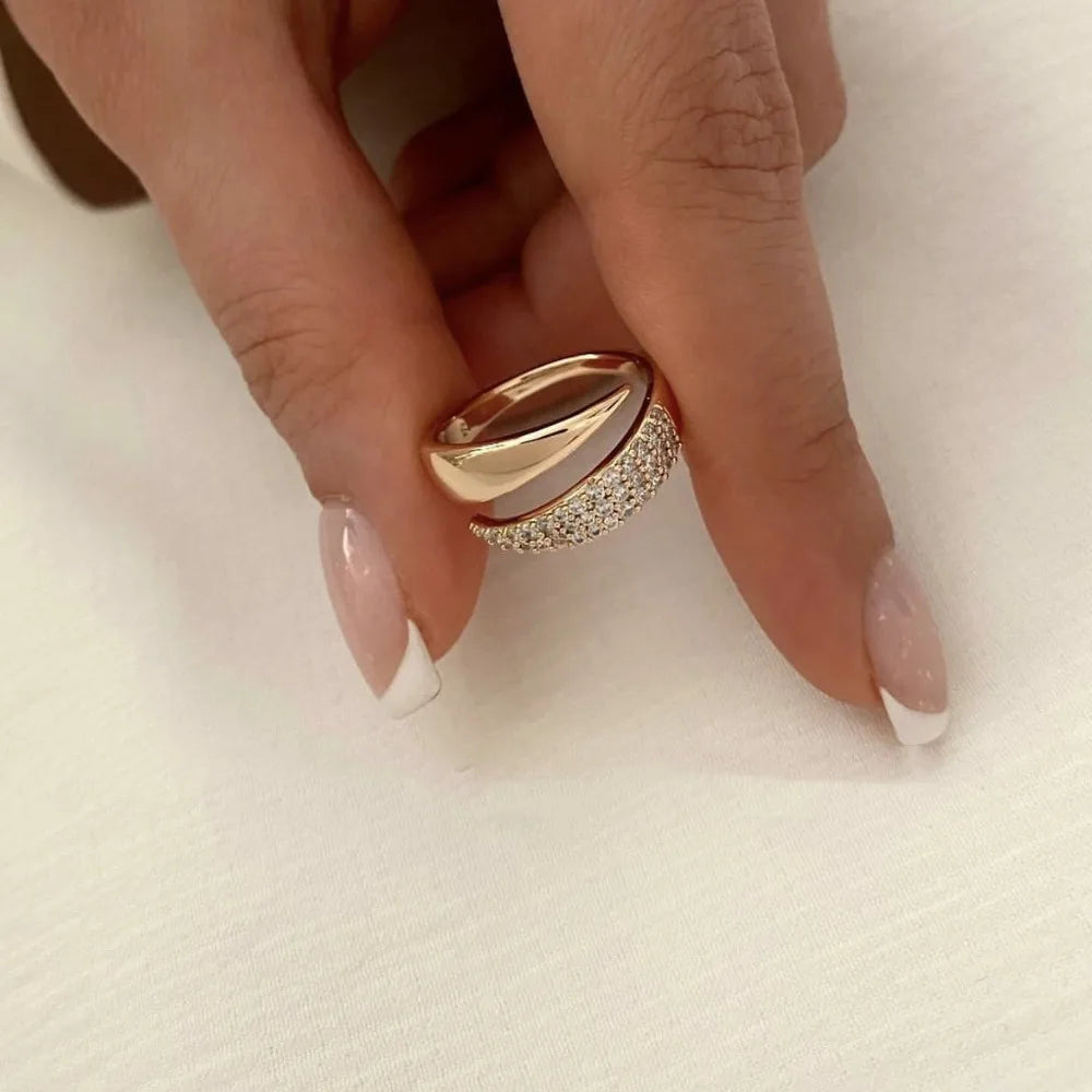 Anillo Asimétrico Pavé Alurea