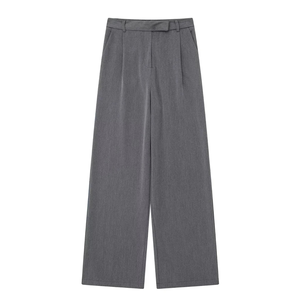 Pantalón de Vestir de Pata Ancha para Mujer