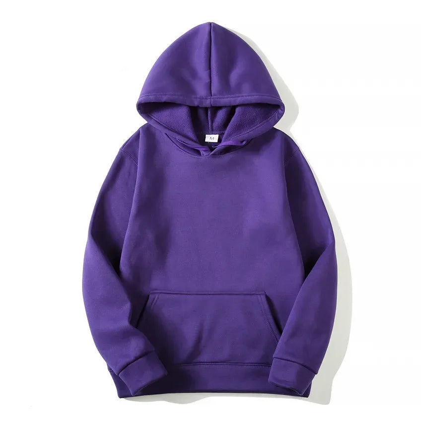 Sudadera Básica con Capucha y Bolsillo Canguro