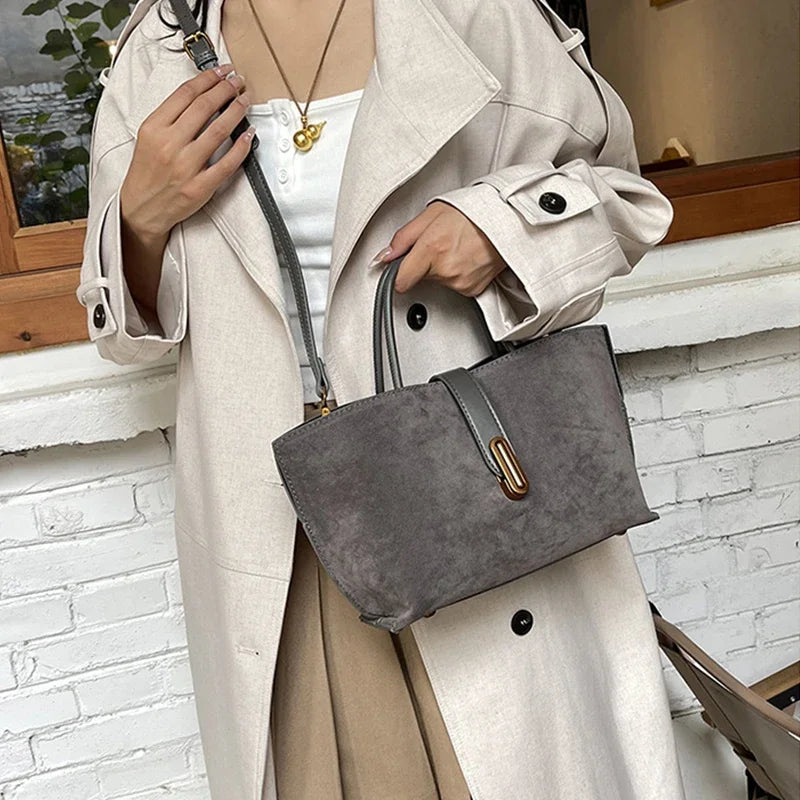 Bolso bandolera de estilo coreano a la moda, bolso cruzado y bolso de piel sintética simple para mujer
